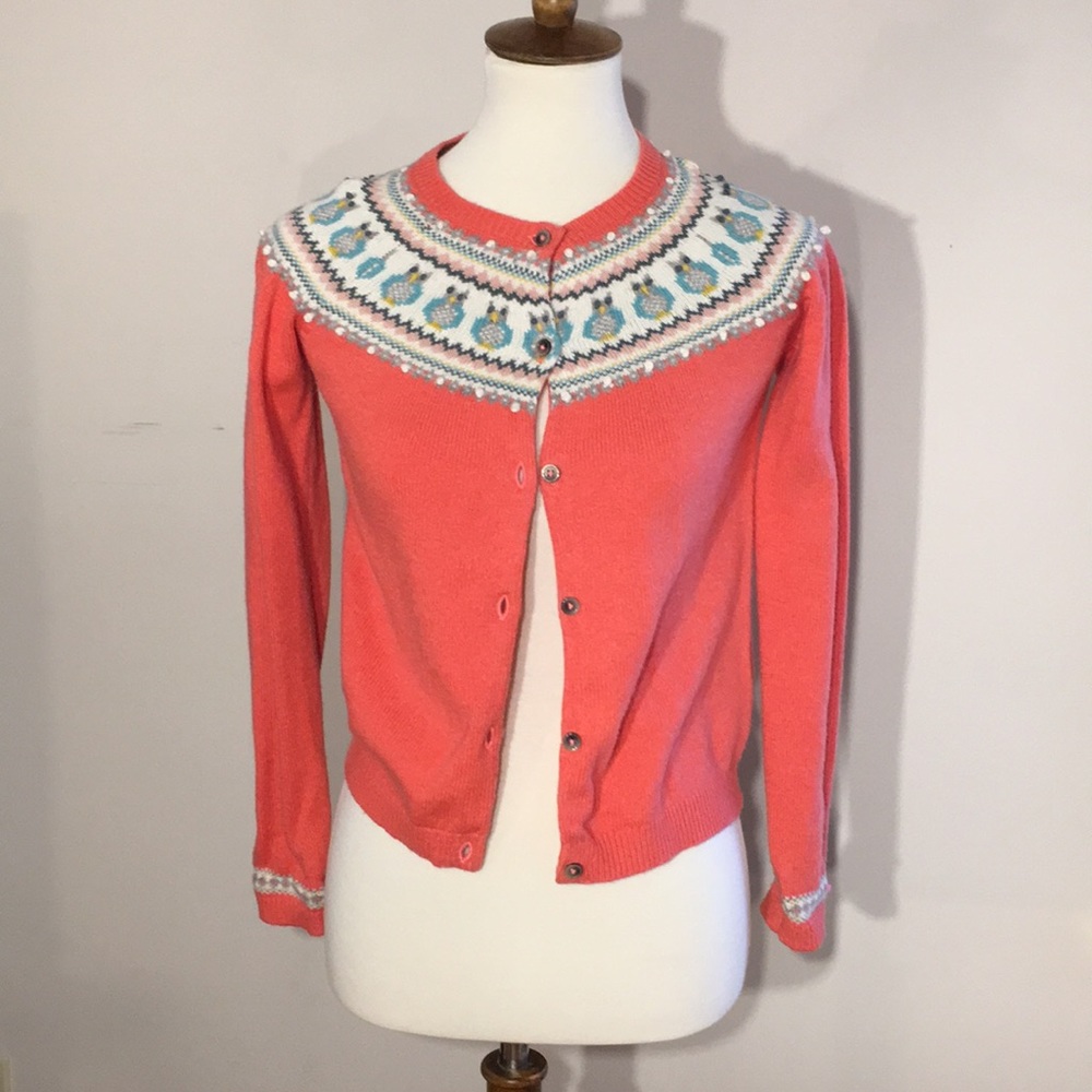 Miniboden Fun owl cardigan 11-12y